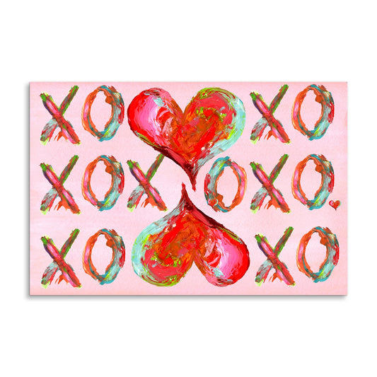 Colorful Hearts XO Paper Placemat