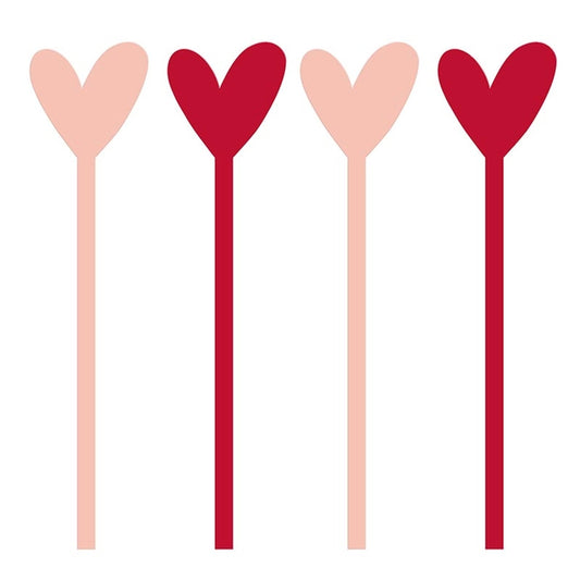 Heart Acrylic Stir Sticks