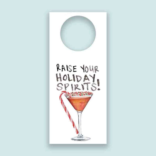 Holiday Spirits Wine Tag