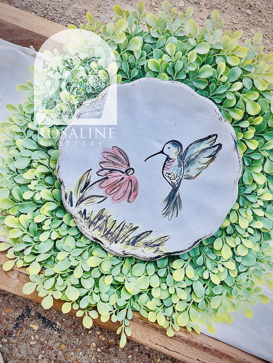 Rosaline Pottery Hummingbird Plate