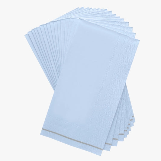 Silver Stripe Guest Paper Napkins