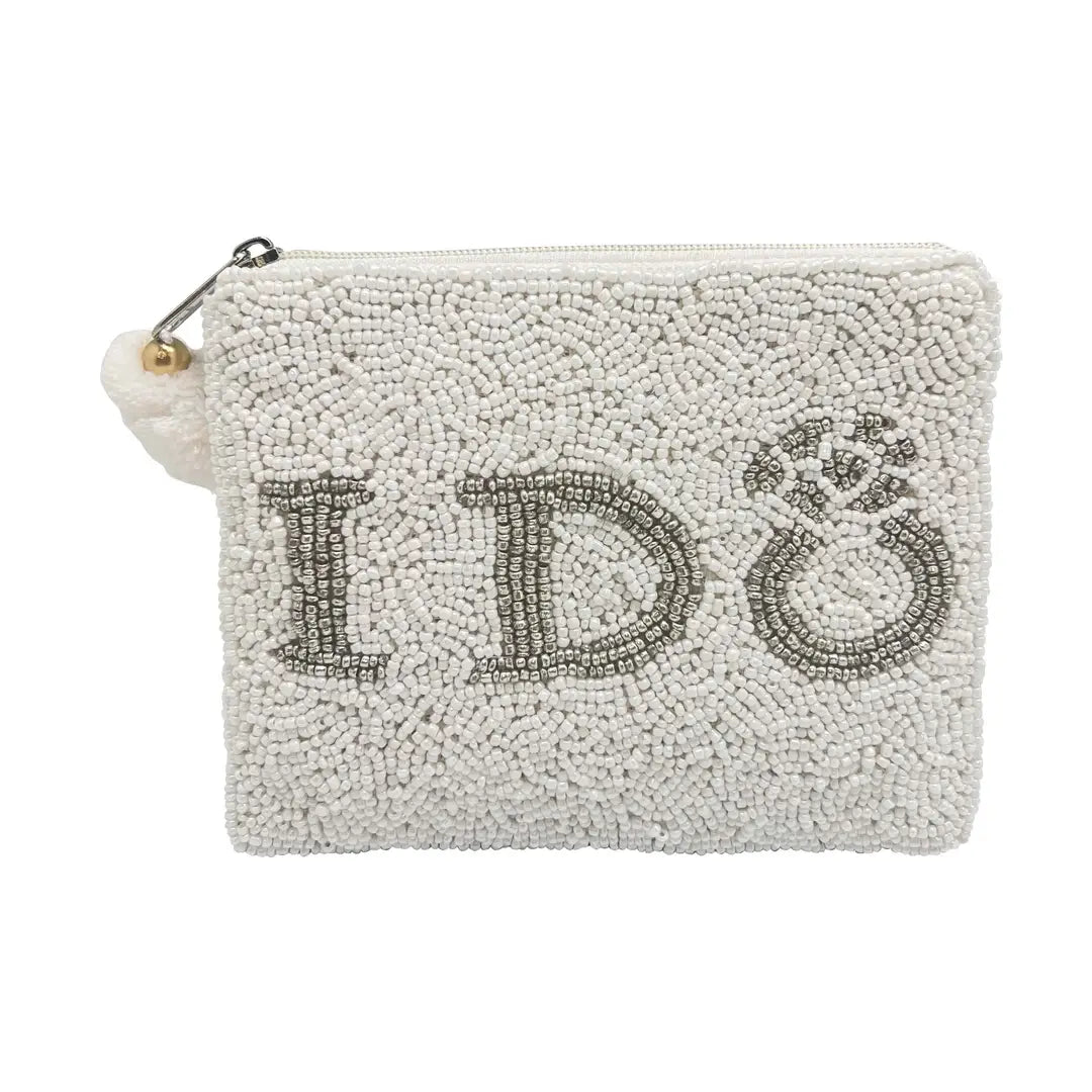 I Do Beaded Coin Pouch