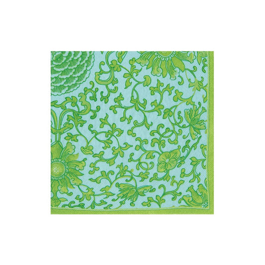 Indigo Garden Jade and Turquoise Cocktail Napkins