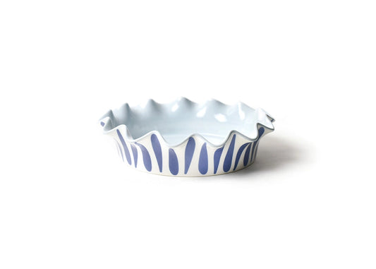 Iris Blue Drop 9 Ruffle Pie Dish