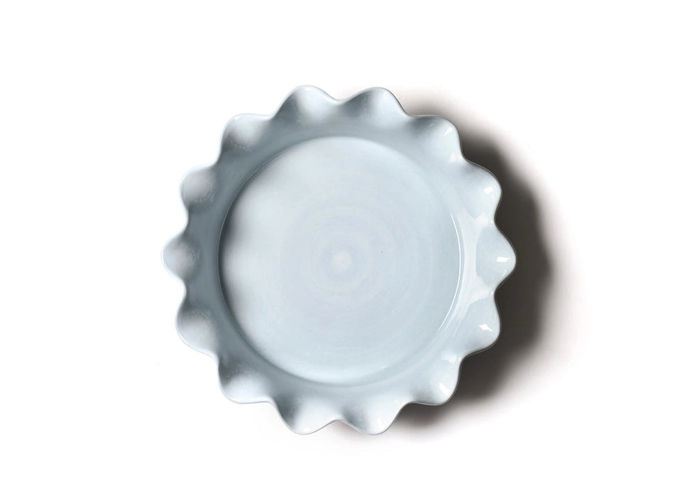 Iris Blue Drop 9 Ruffle Pie Dish