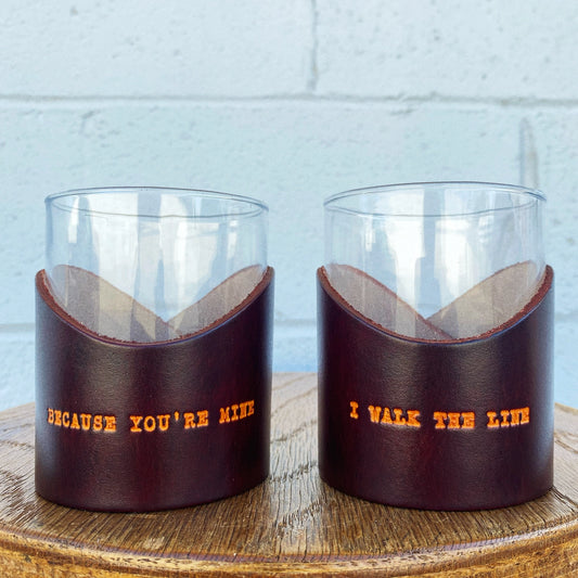 Johnny Cash Whiskey Glass Set