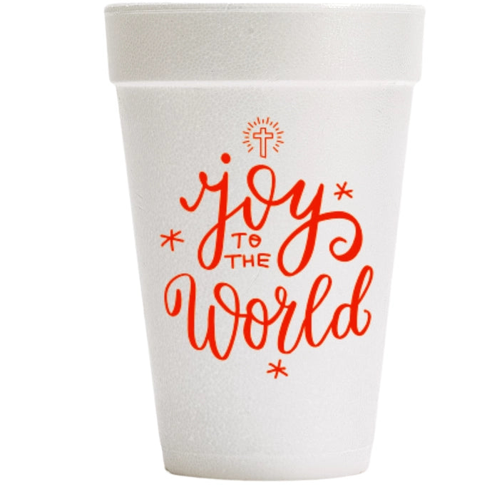 Joy To the World Foam Cups