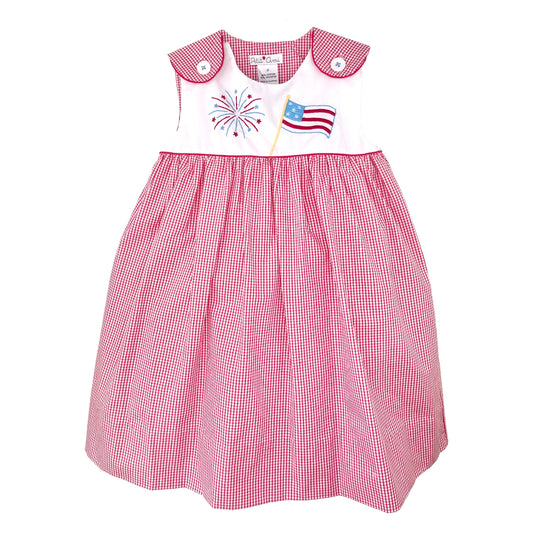 Sun Dress with 4th of July Embroidery