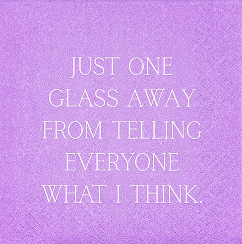 Just One Glass Away Cocktail Napkins