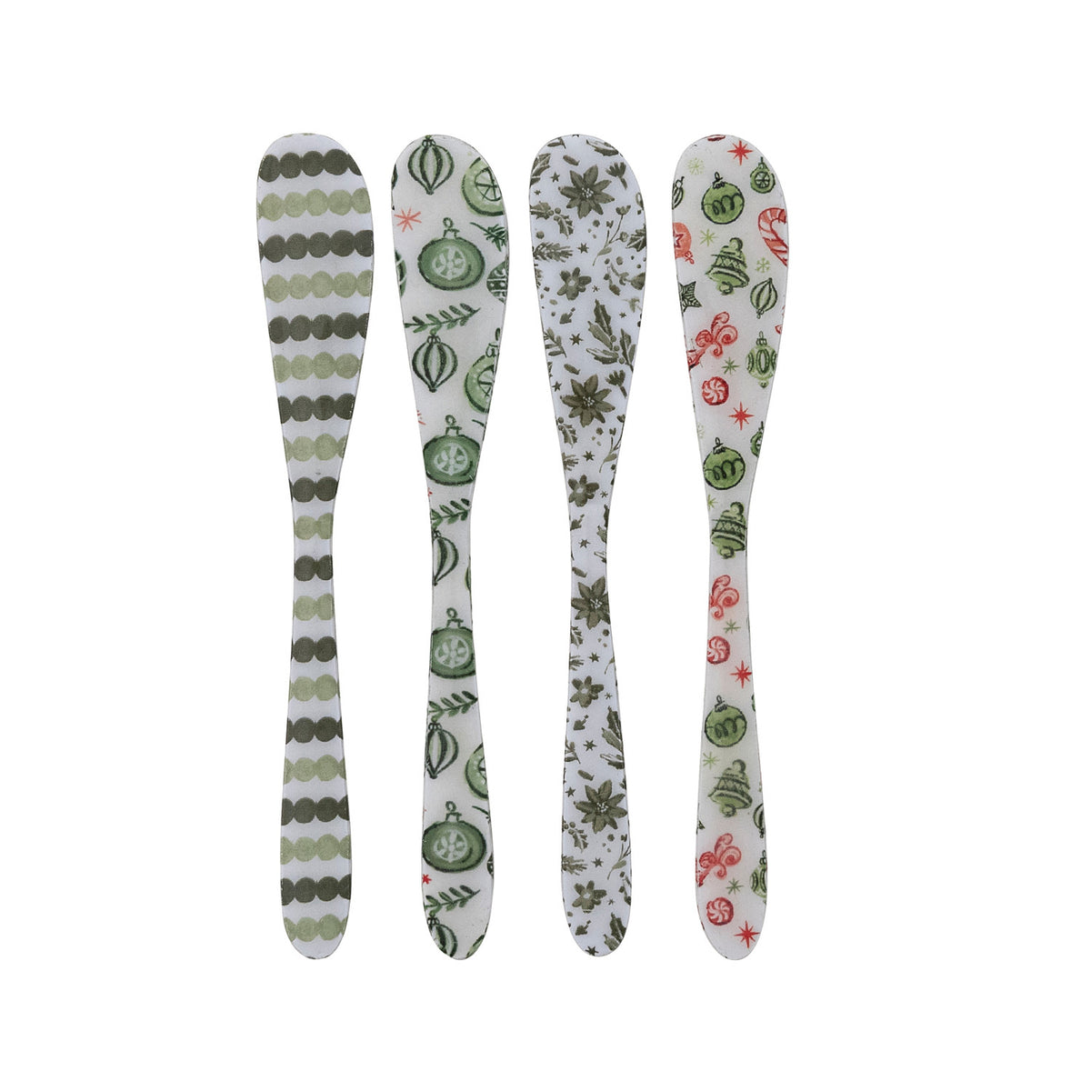 Holiday Enameled Stainless Steel Canapé Knife