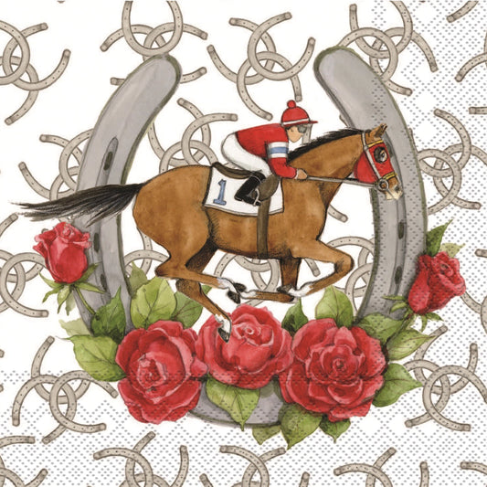 Kentucky Derby Jockey & Julep Paper Cocktail Napkins
