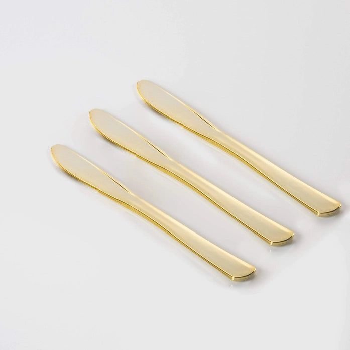 Classic Design Gold Plastic Knives