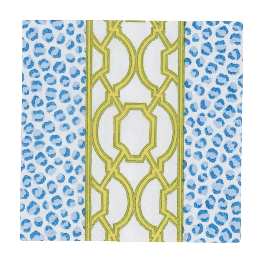 Knots And Spots Blue & Green Cocktail Napkins