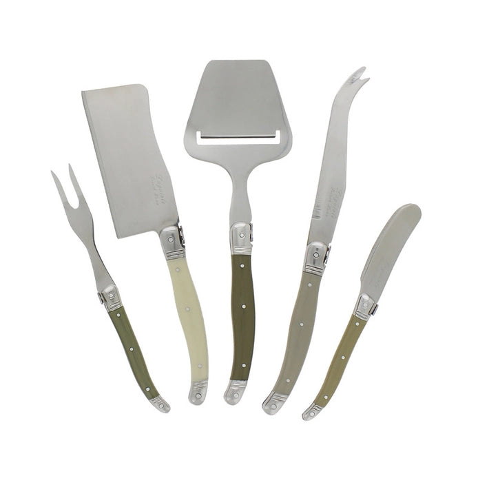 Laguiole 5 Piece Cheese Knife, Fork and Slicer Set