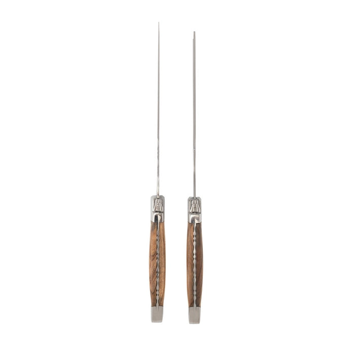 Laguiole Olivewood Carving Knife and Fork Set