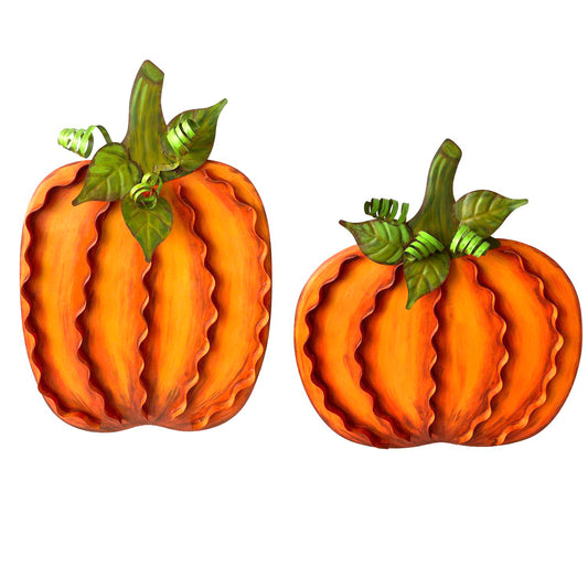 Large Orange Ribbon Pumpkin