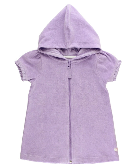 Lavender Terry Full-Zip Cover Up