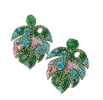 Tropical Leaf Earrings