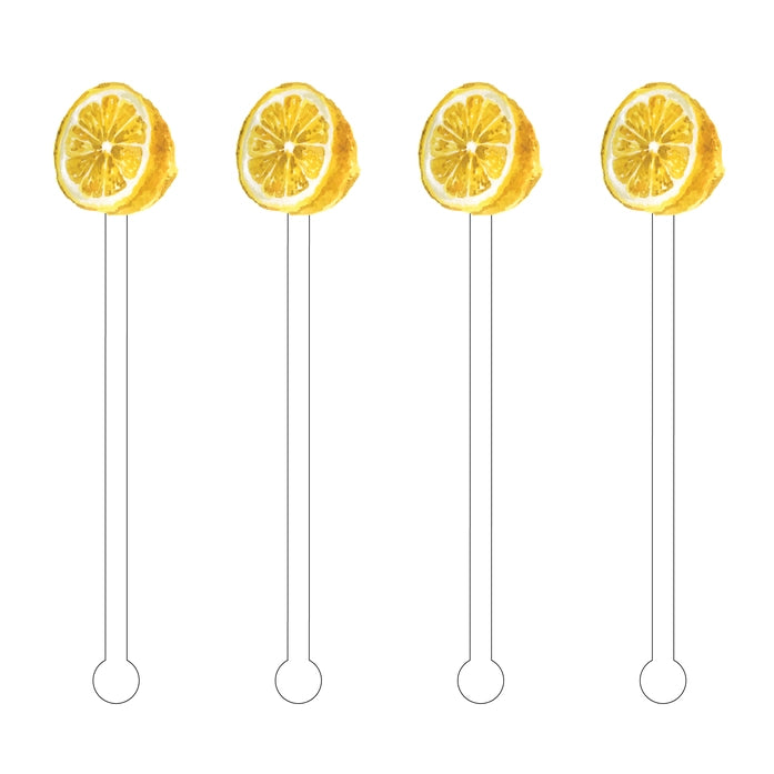 Lemon Wedge Acrylic Stir Sticks