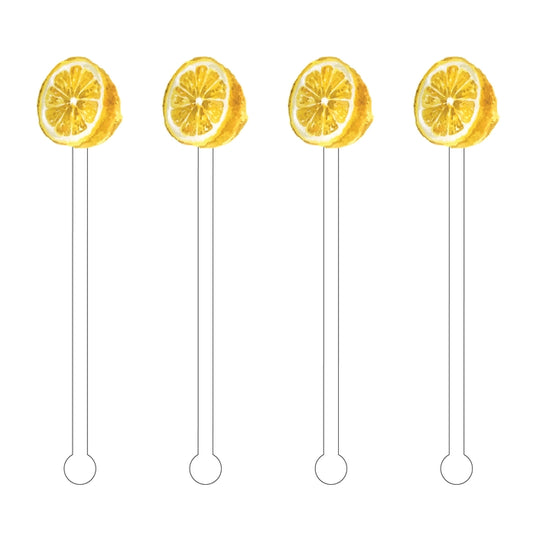 Lemon Wedge Acrylic Stir Sticks