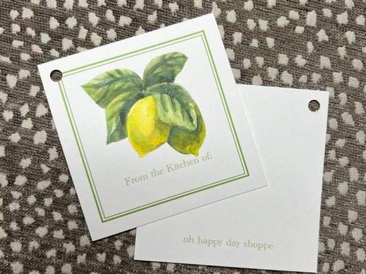 Lemon “From the Kitchen of” Gift Tags