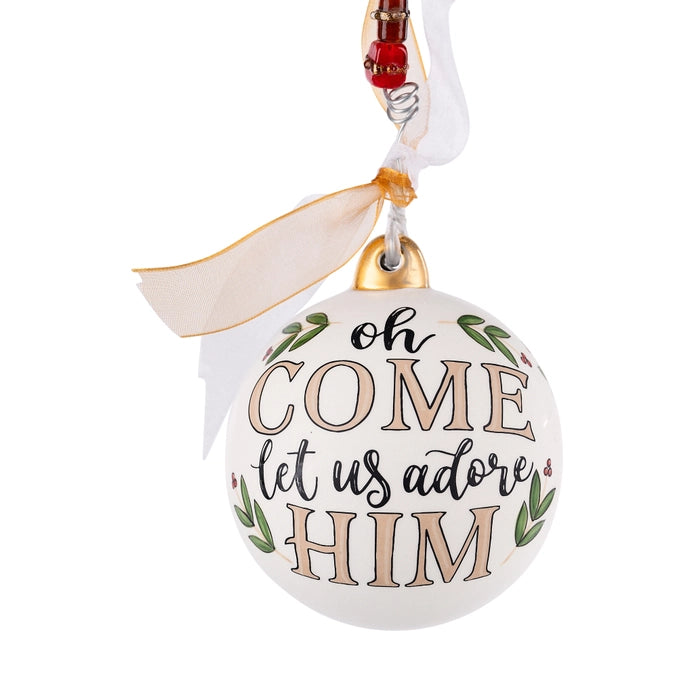 Let Us Adore Him Christmas Ornament