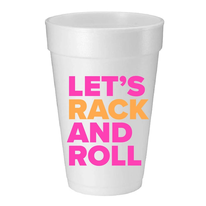 Let's Rack and Roll Mahjong Foam Cups