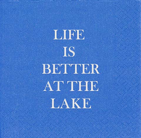 Life Is Better at the Lake Cocktail Napkins