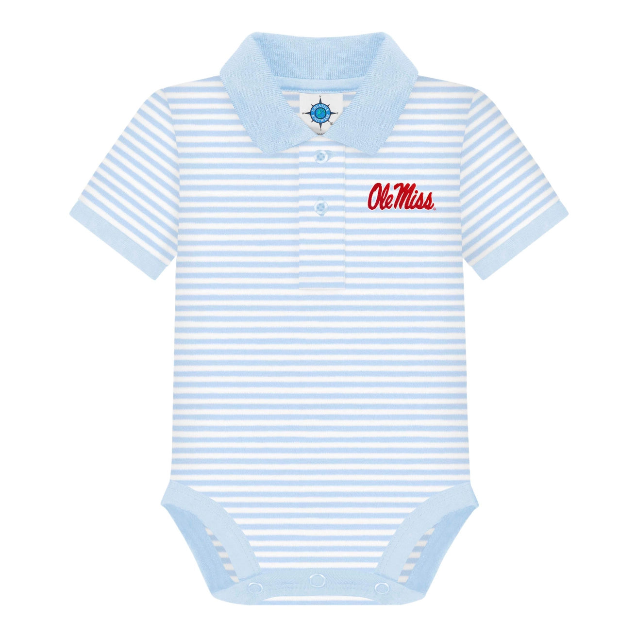 Ole Miss Rebels Striped Infant Polo Bodysuit