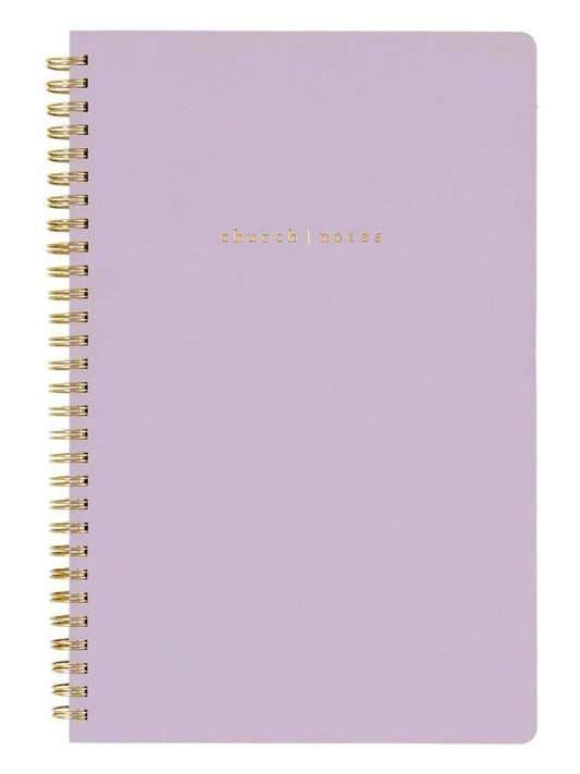 Lilac Bible Study Spiral Notebook with Reference Maps