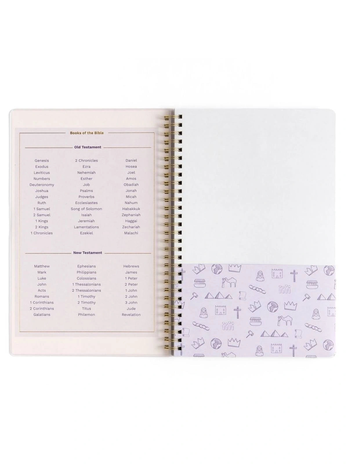 Lilac Bible Study Spiral Notebook with Reference Maps