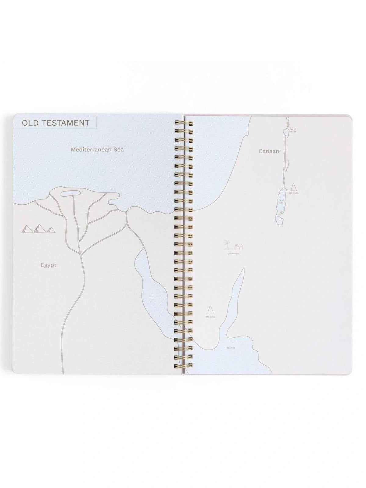 Lilac Bible Study Spiral Notebook with Reference Maps