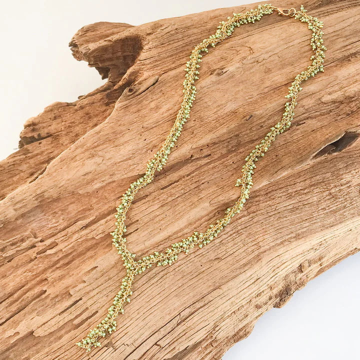 Small Cluster Rosary Drop Necklace