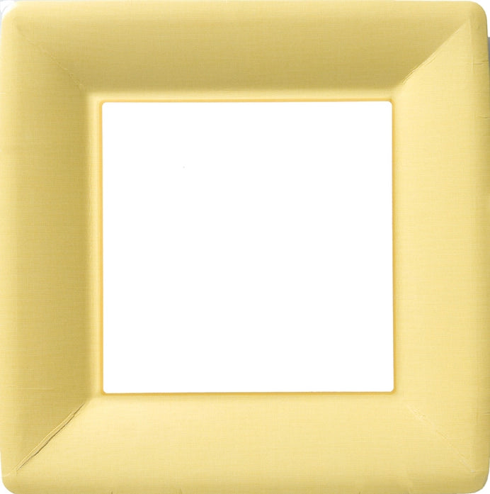 Classic Linen Yellow Paper Plates