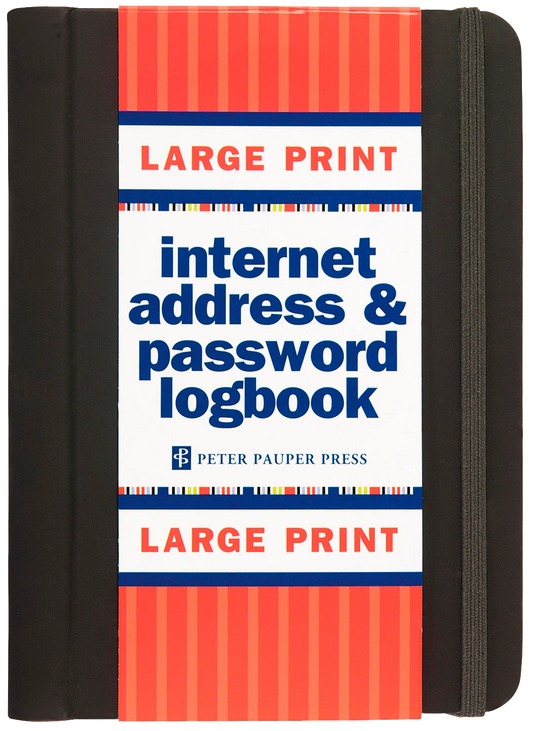 Large Print Internet Address & Password Logbook