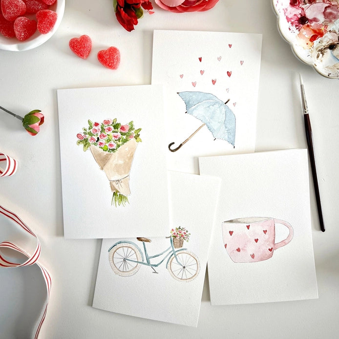 Love Sweet Love Paintable Notecards