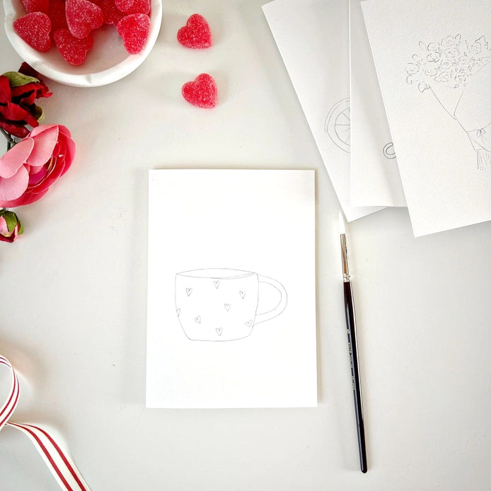 Love Sweet Love Paintable Notecards