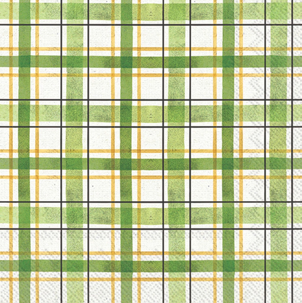 Lucky Cuties Plaid Cocktail Napkins