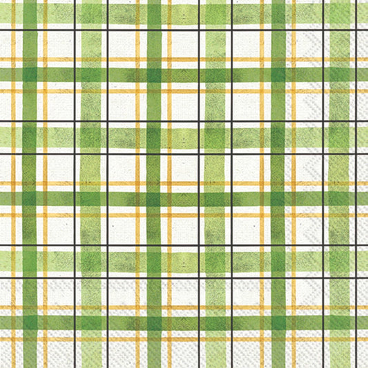 Lucky Cuties Plaid Cocktail Napkins