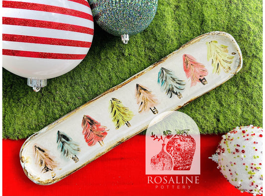 Rosaline Pottery Merry Little Trees Tray