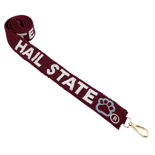 Hail State Beaded Bag Strap