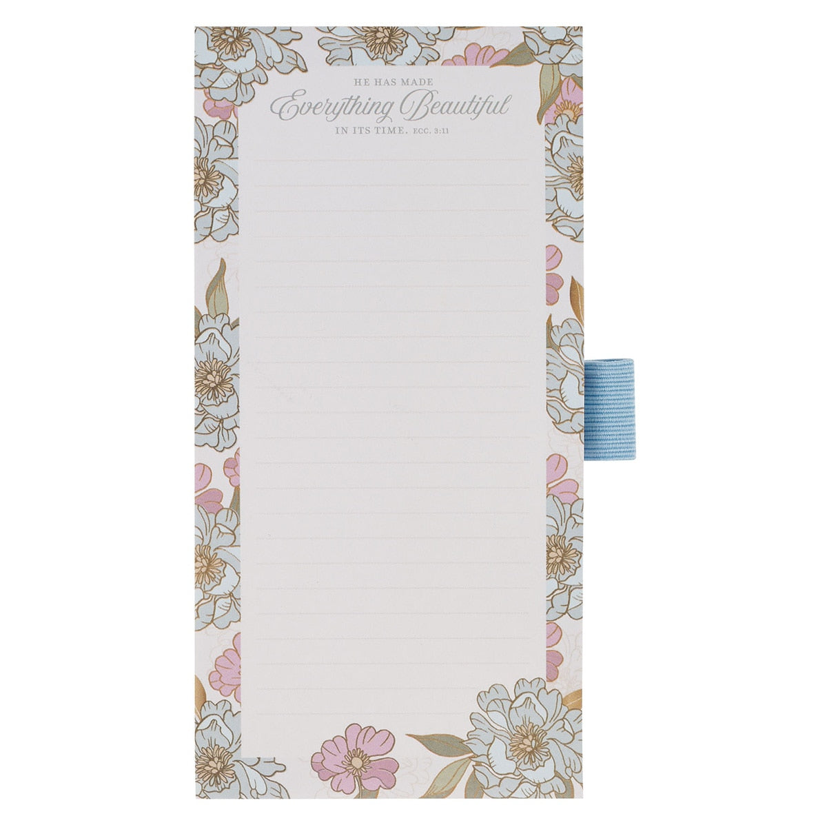 Everything Beautiful Whimsical Blooms Magnetic Notepad and Pen Gift Set
