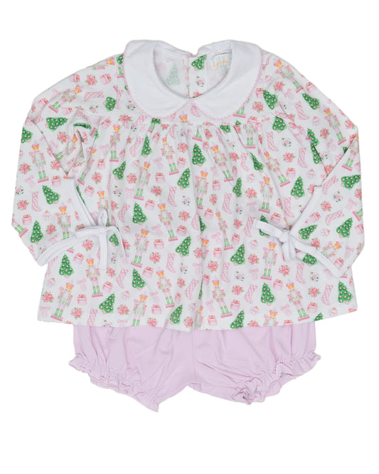 Mary Charlotte Preppy Christmas Bloomer Set
