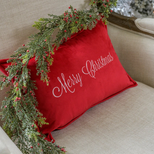 Merry Christmas Sicily Boudoir Pillow