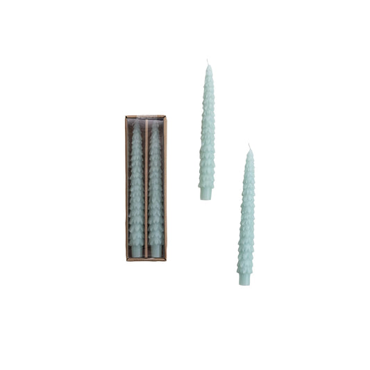 Unscented Mint Tree Taper Candle Set of 2