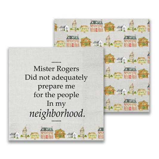 Mister Rogers Cocktail Napkin