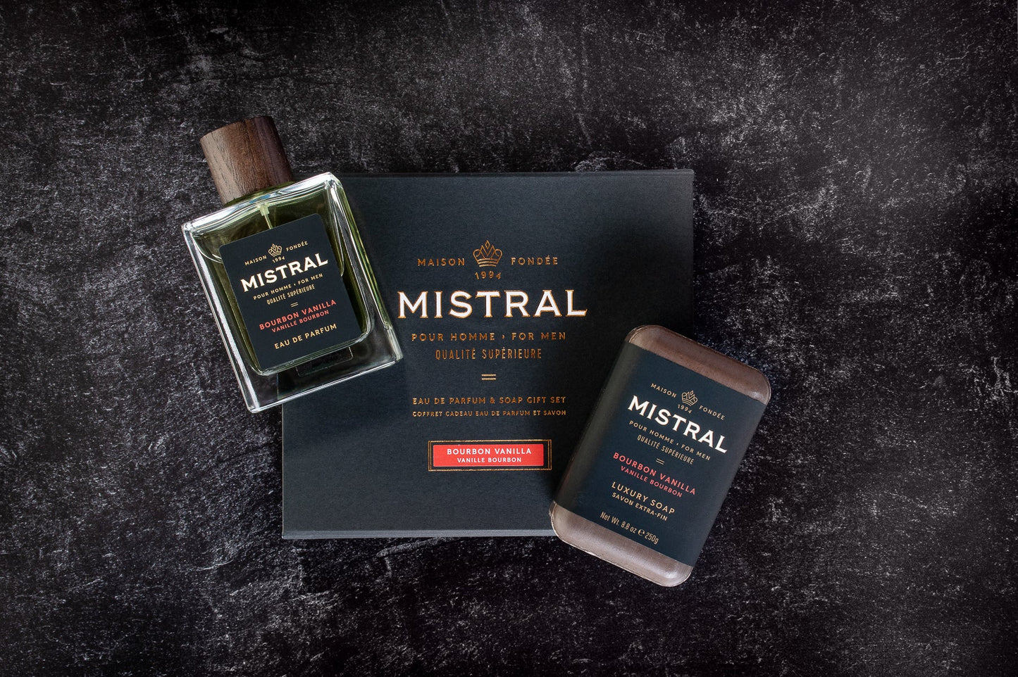 Mistral Bourbon Vanilla Eau de Parfum & Bar Soap Gift Set