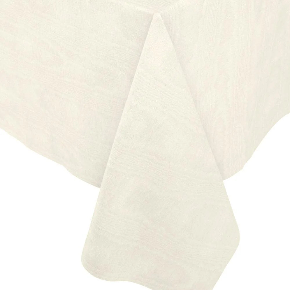 Moiré Ivory Paper Linen Table Cover