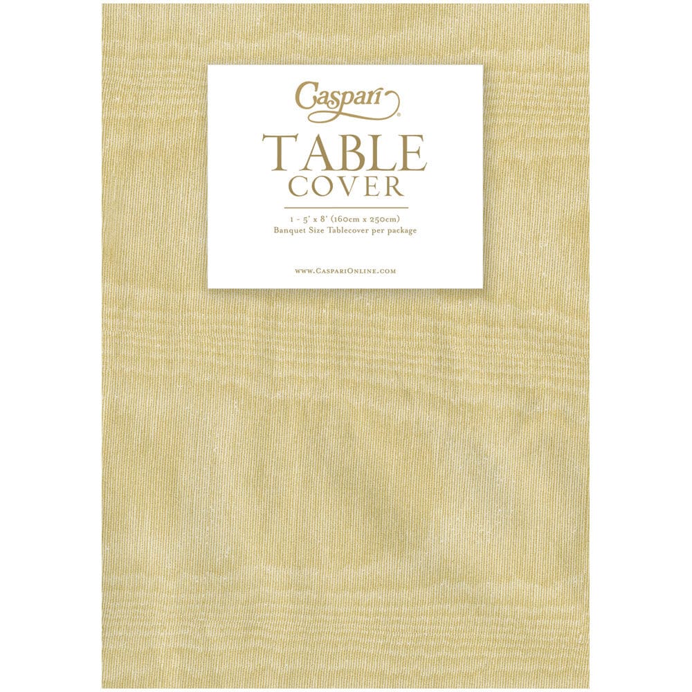 Moire Light Gold Paper Linen Table Cover