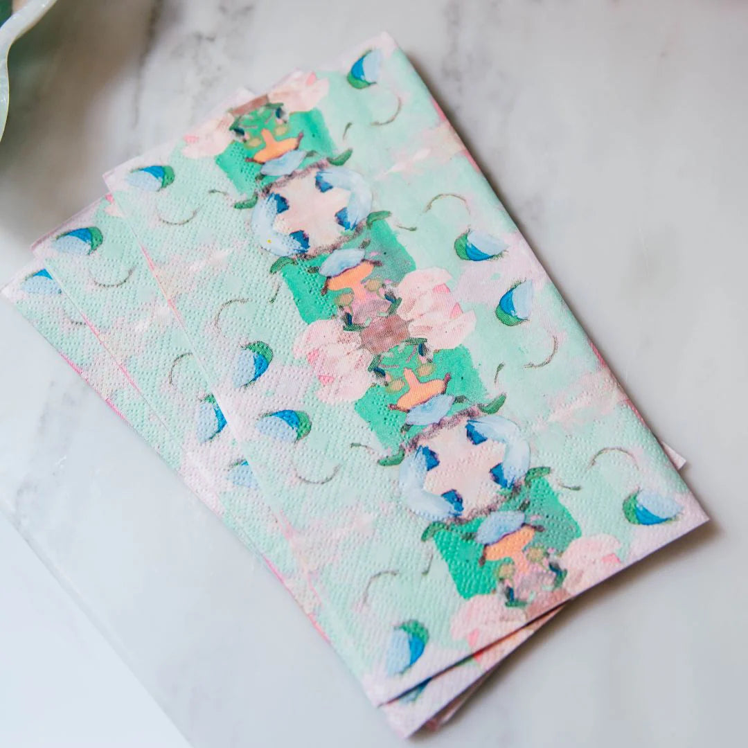 Laura Park Designs Monet's Garden Green Guest Towels
